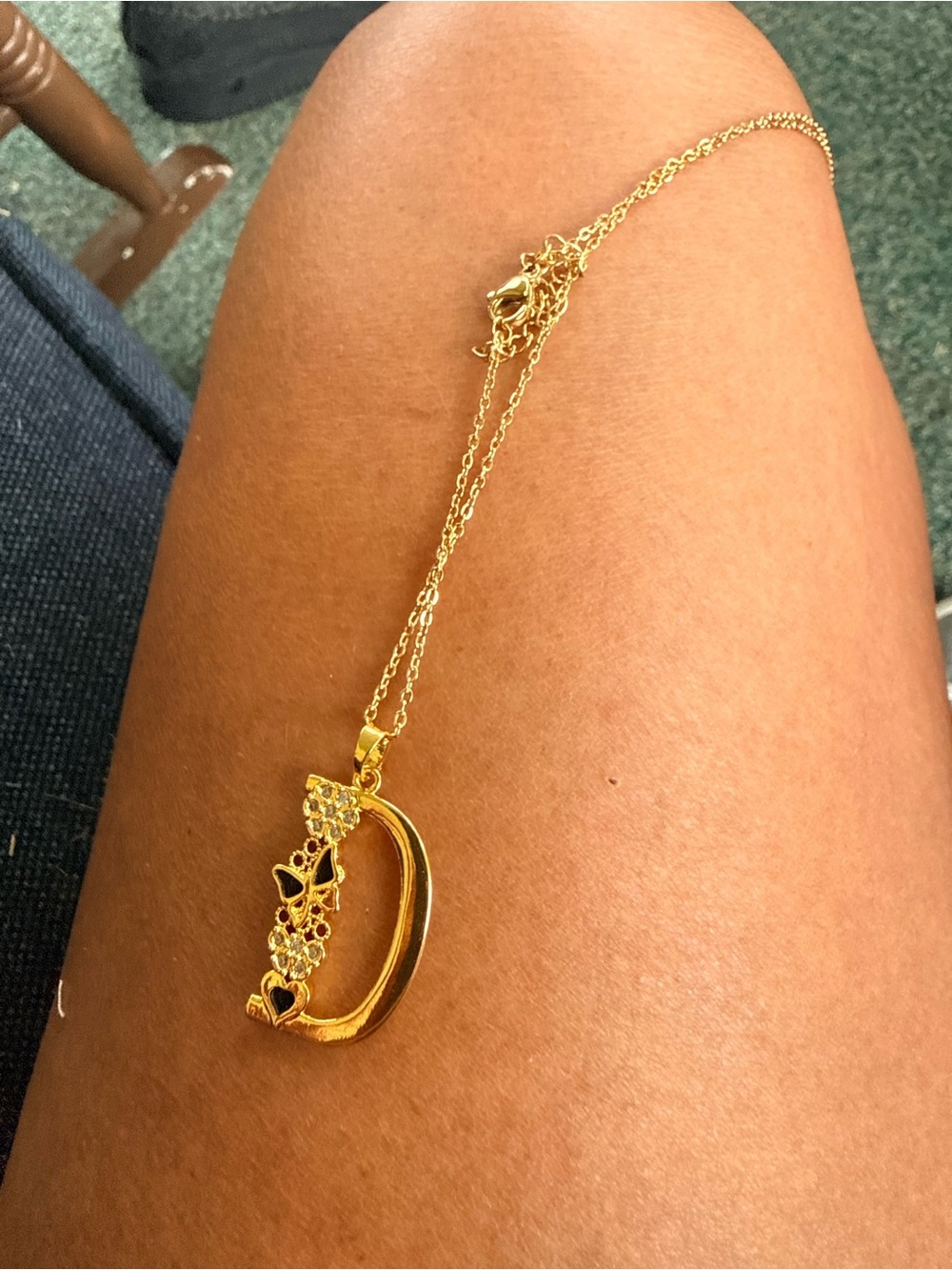 Gold Floral Heart Pendant Necklace - Women Jewelry